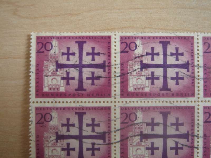 1961 West Berlin MiNr 216 Block of 10 x used, stamped