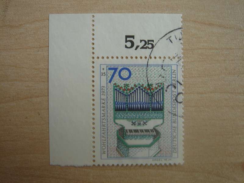1973 West Berlin MiNr 462 used, stamped corner piece