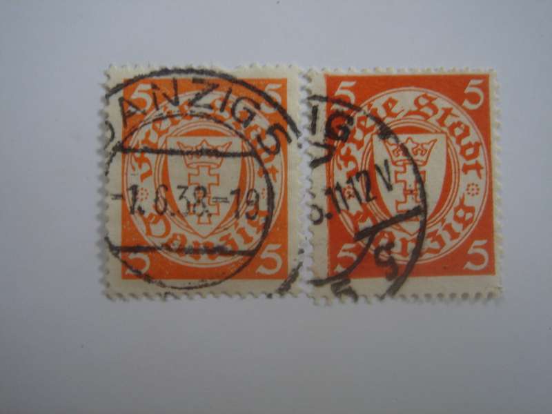 1924 Danzig MiNr 193 x a+b used, stamped