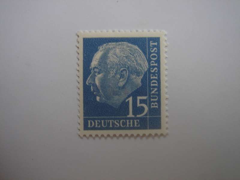 1954 BRD - Theodor Heuss (I) - MiNr 184 y R MLH with red number '0970' on the back