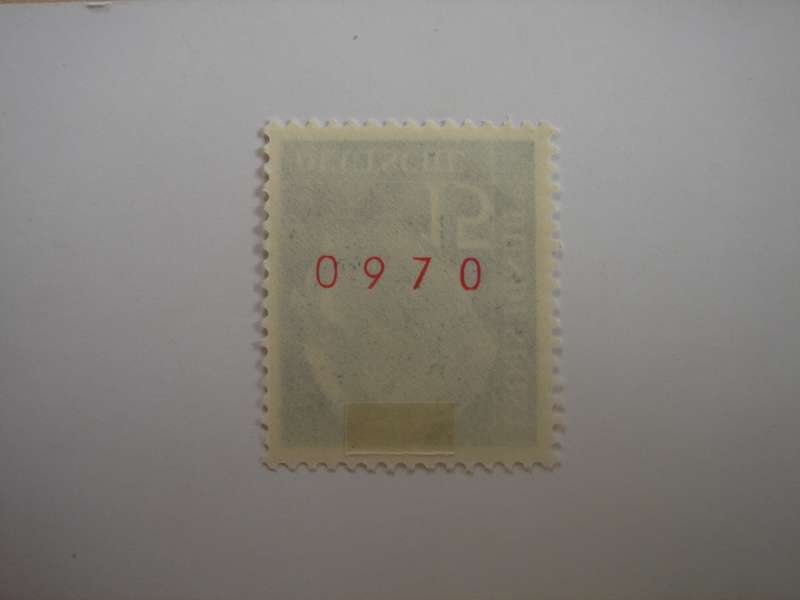 1954 BRD - Theodor Heuss (I) - MiNr 184 y R MLH with red number '0970' on the back