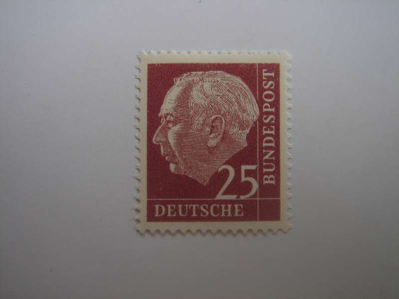1960 BRD - Theodor Heuss (I) - MiNr 186 y MLH