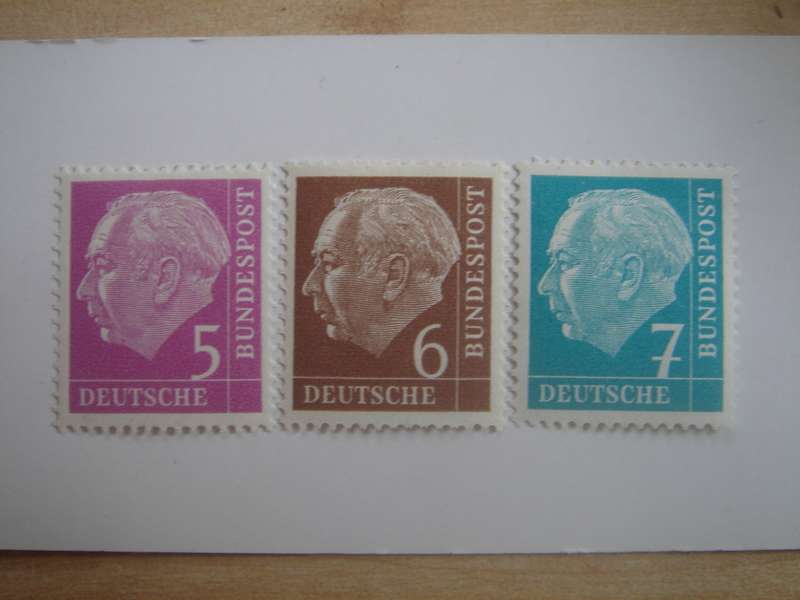 1954 BRD - Theodor Heuss (I) - MiNr 179-181 x MLH
