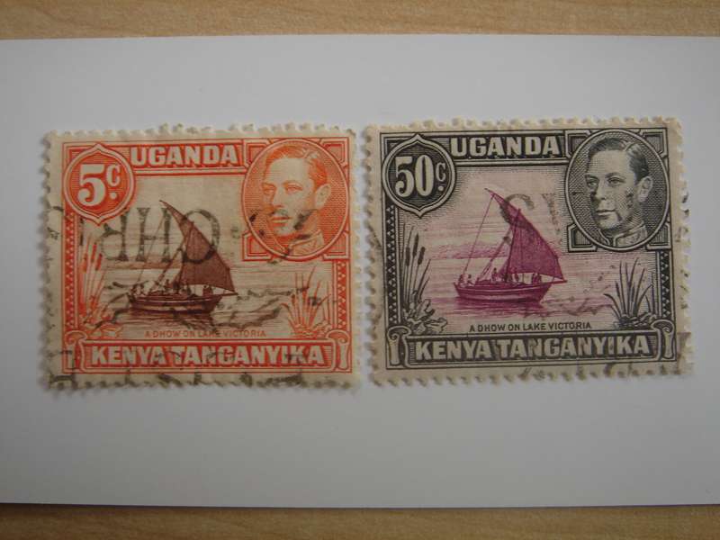 1938 Kenya, Uganda & Tanganyika - SG133a,144b used, stamped