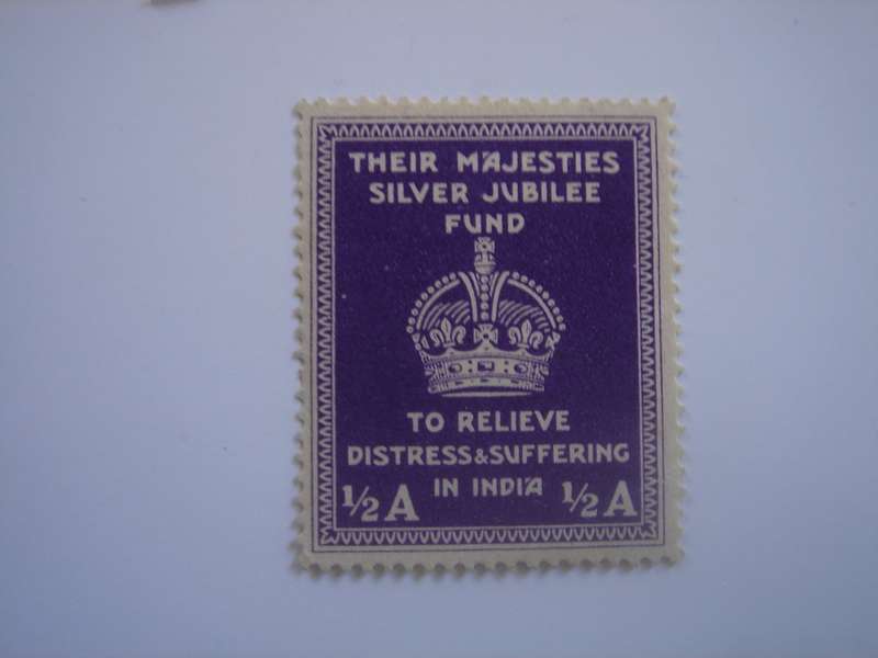 1935 India - Their Majesties Silver Jubilee Fund 1/2 A MNH