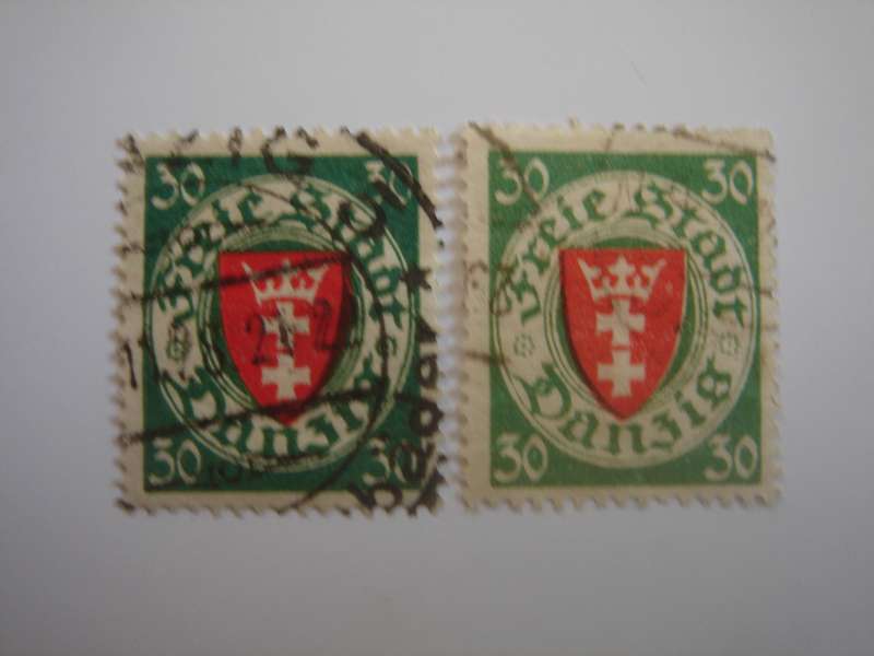 1924 Danzig MiNr 198 x a+b used, stamped