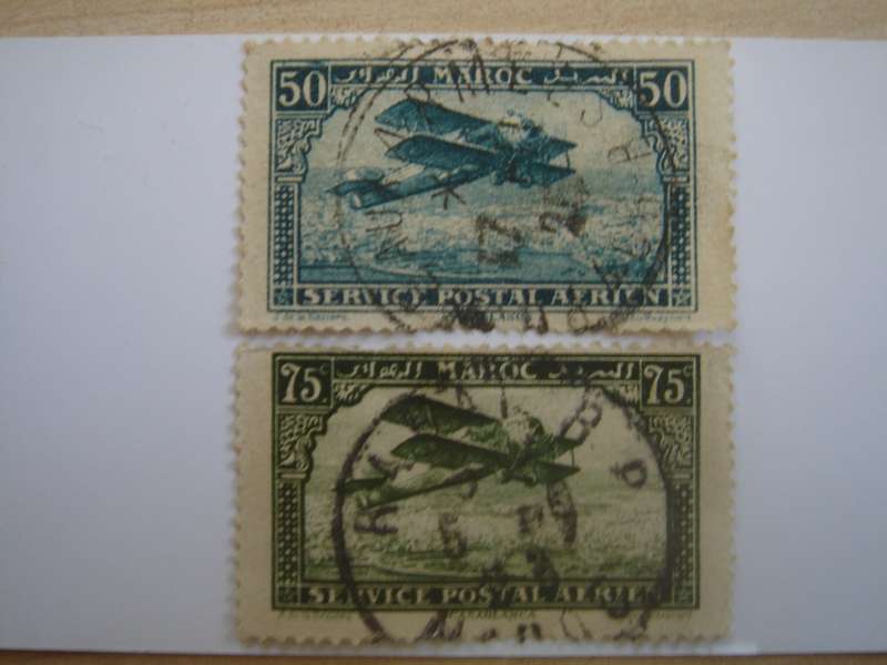 1922 French Morocco - Air - SG114,116 used, stamped