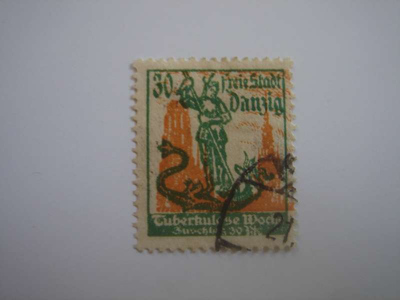 1921 Danzig - TB Week MiNr 90 used, stamped