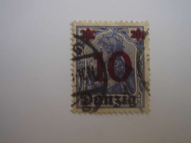 1920 Danzig - Germania optd MiNr 17 used, stamped