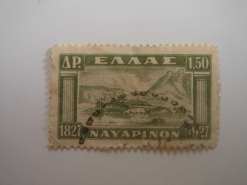 1927 Greece - Battle of Navarino Cent. - SG427 used, stamped