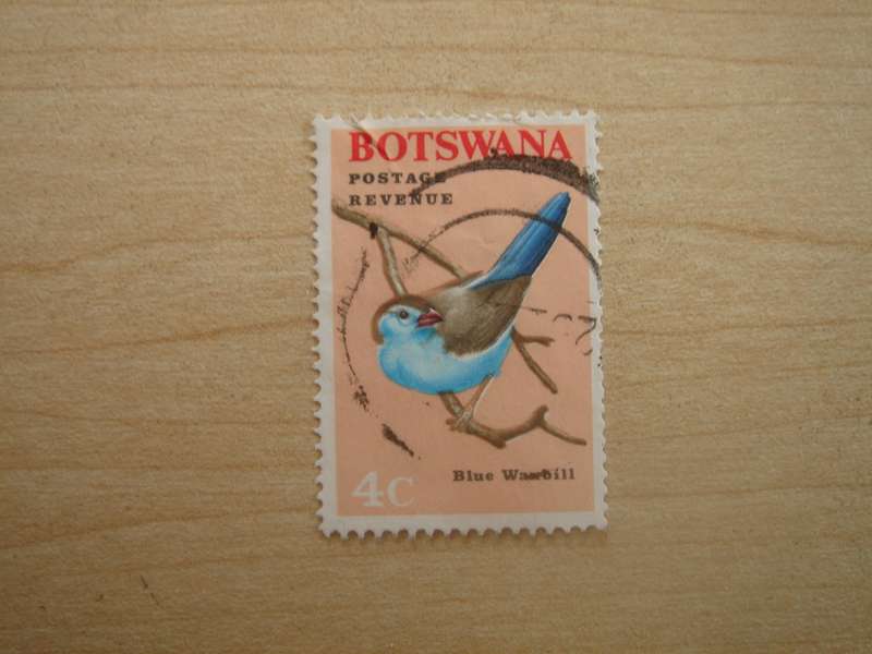 1967 Botswana - Blue Waxbill 4 c used, stamped