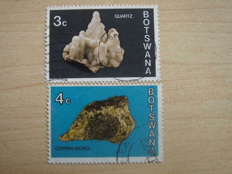 1974 Botswana - Minerals - SG324-325 used, stamped
