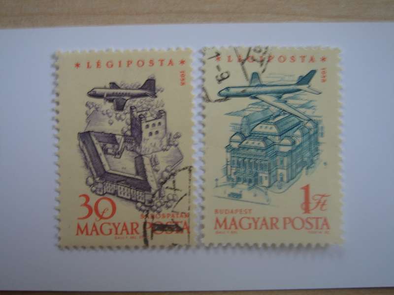 1958 Hungary - Air - LEGIPOSTA - SG1543,1545 used, stamped
