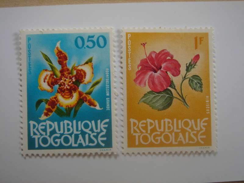 1963 Togo - Flowers - SG344-345 mint, hinged