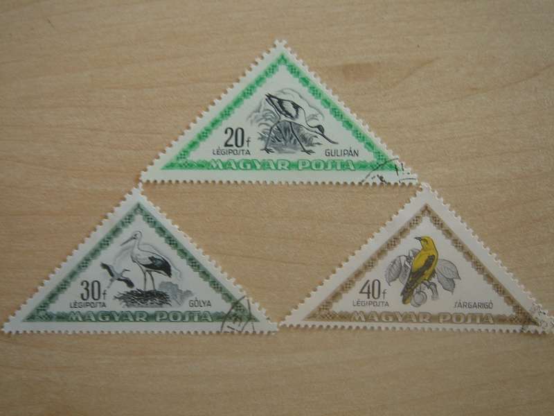 1952 Hungary - Birds - Air SG1224-1226 used, stamped
