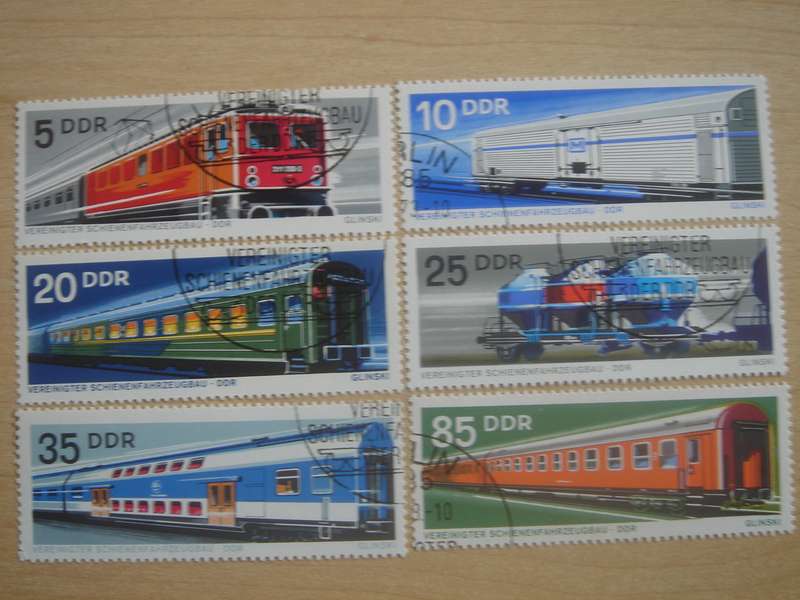 1973 DDR Railways MiNr 1844-1849 stamped
