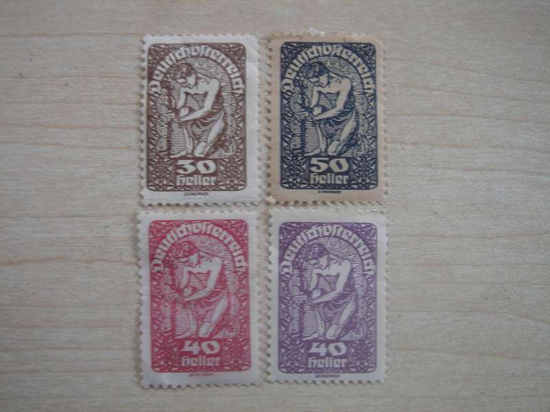 1919 Austria - 'New Republic' SG348-350,352 mint, hinged