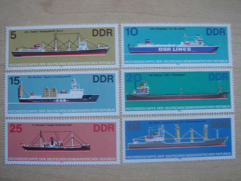 1982 DDR Ships MiNr 2709-2714 MNH