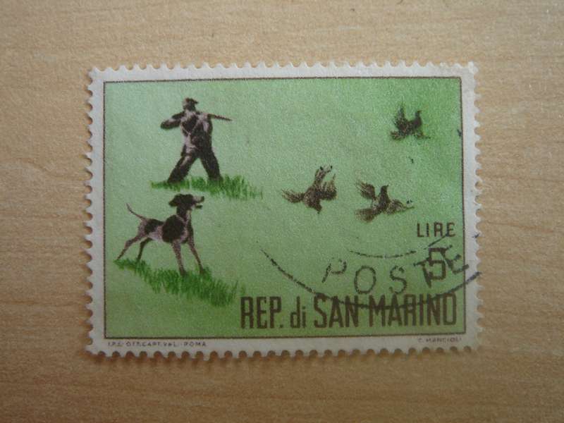 1962 San Marino - Hunting Scenes - SG683 used, stamped