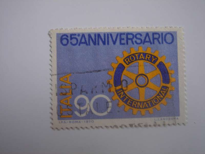 1970 Italia - Rotary's Anniversary 90 L - SG1268 used, stamped