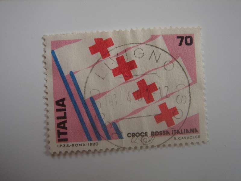 1980 Italia - Red Cross 70 L - used, stamped