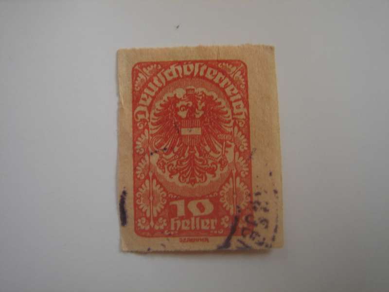 1919 Austria - 'Rep. Arms' SG340 imperf. - used, stamped