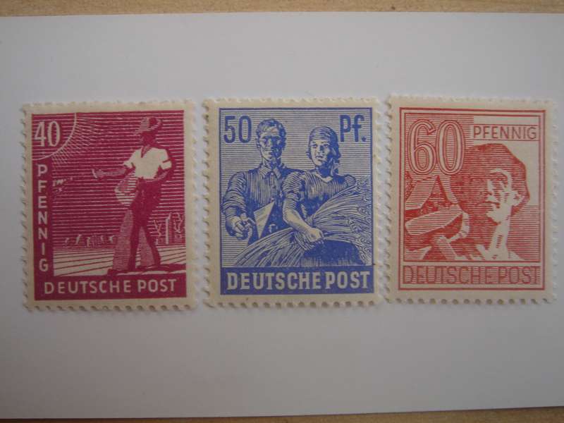 1947 Allied Occupation Zone MiNr 954-956 a MNH