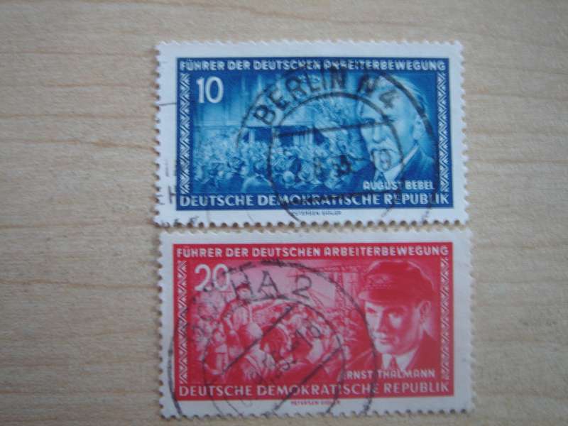1955 DDR MiNr 473,475 X II used, stamped