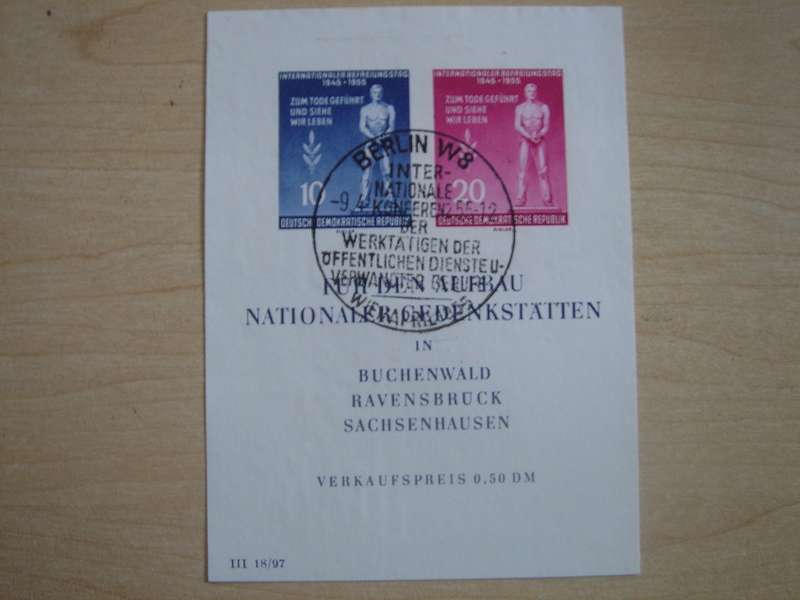 1955 DDR MiNr 459-460 B X I used, stamped in Block 11