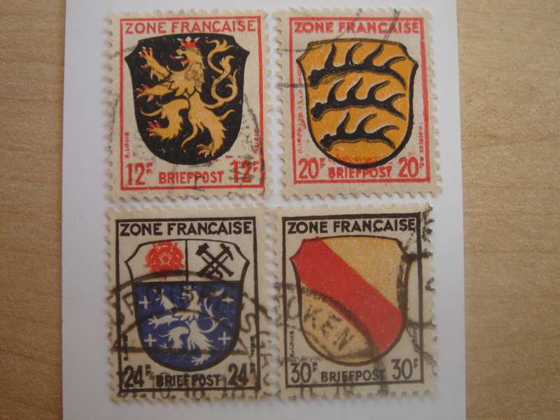1946 French Occupation Zone - MiNr 6,8-10 a used, stamped
