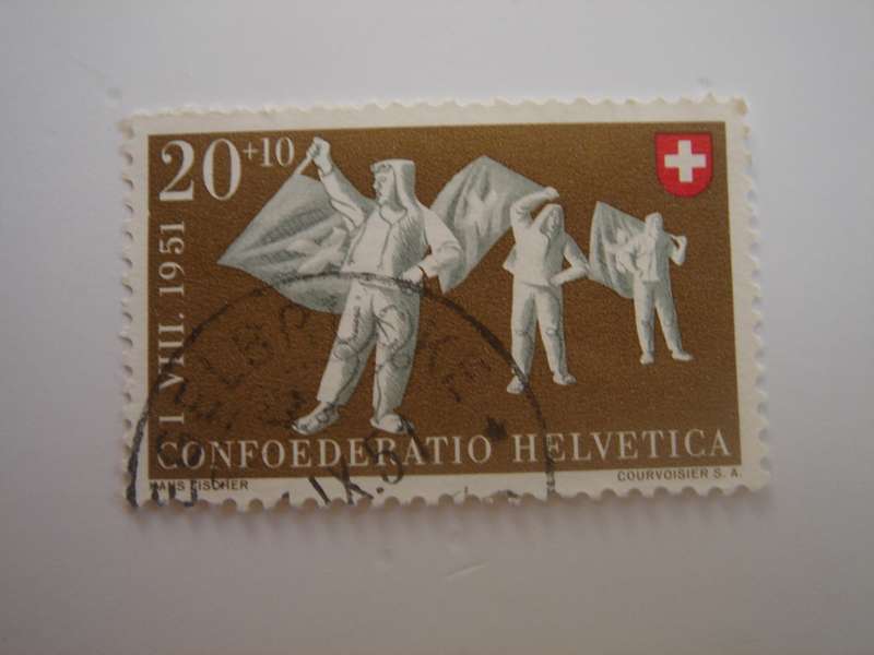 1951 Helvetia - Nationale Fete - SG529 used, stamped