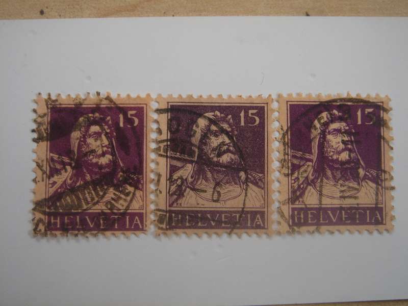1910 Helvetia - Wilhelm Tell SG283 used, stamped (different color tones)