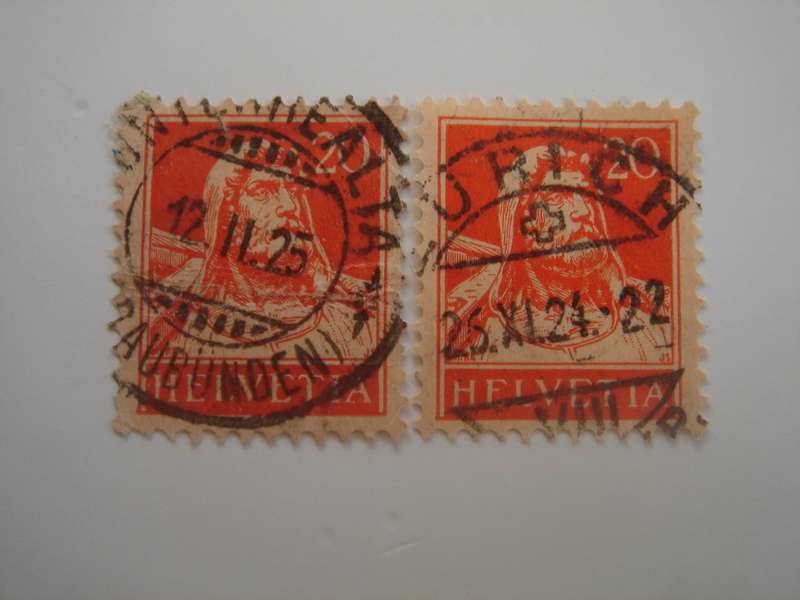 1910 Helvetia - Wilhelm Tell SG327 used, stamped (different color tones)