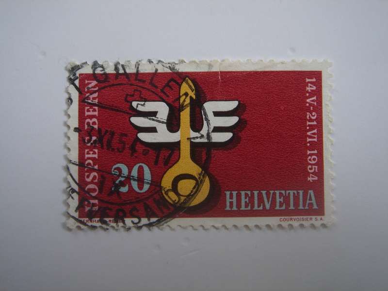 1954 Helvetia - SG550 used, stamped