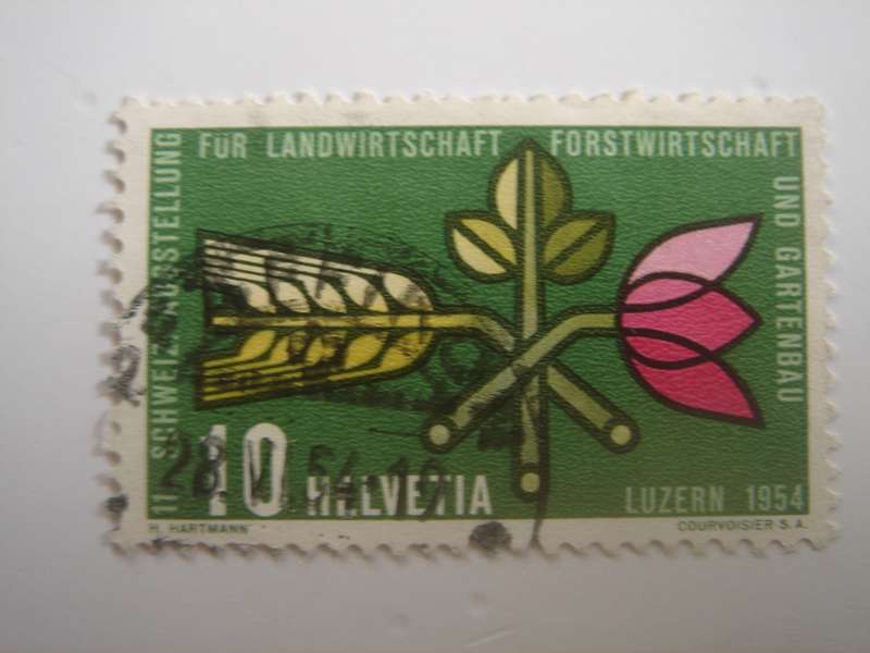 1954 Helvetia - SG549 used, stamped
