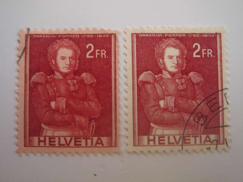 1941 Helvetia - Historical Figures - SG413,413a used, stamped