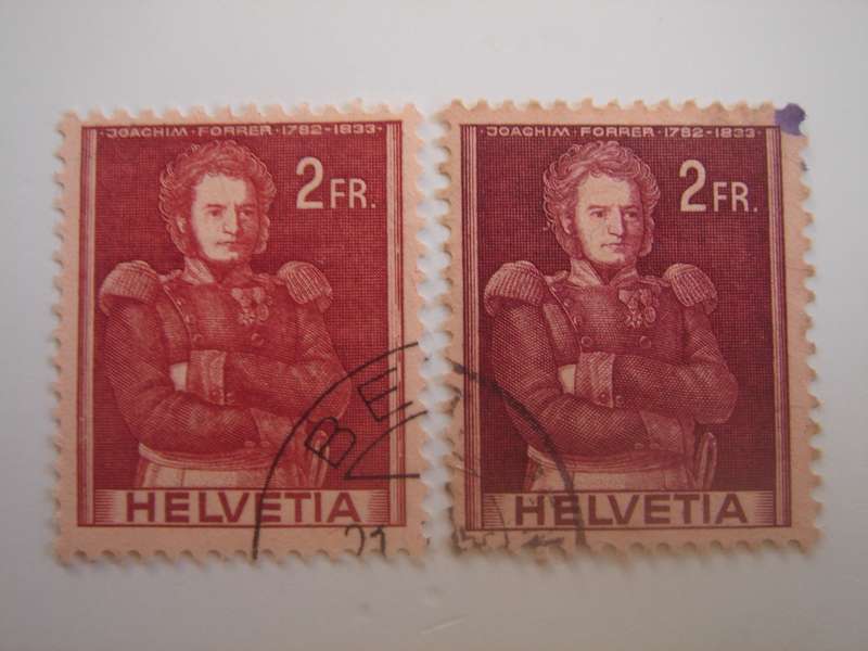 1941 Helvetia - Historical Figures - SG413 used, stamped (different color tones)