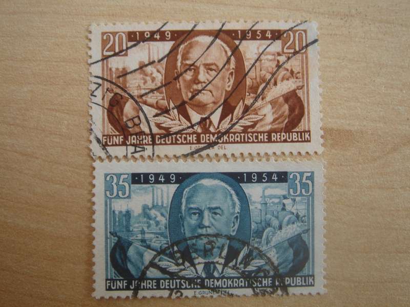 1954 DDR MiNr 443-444 X II used, stamped