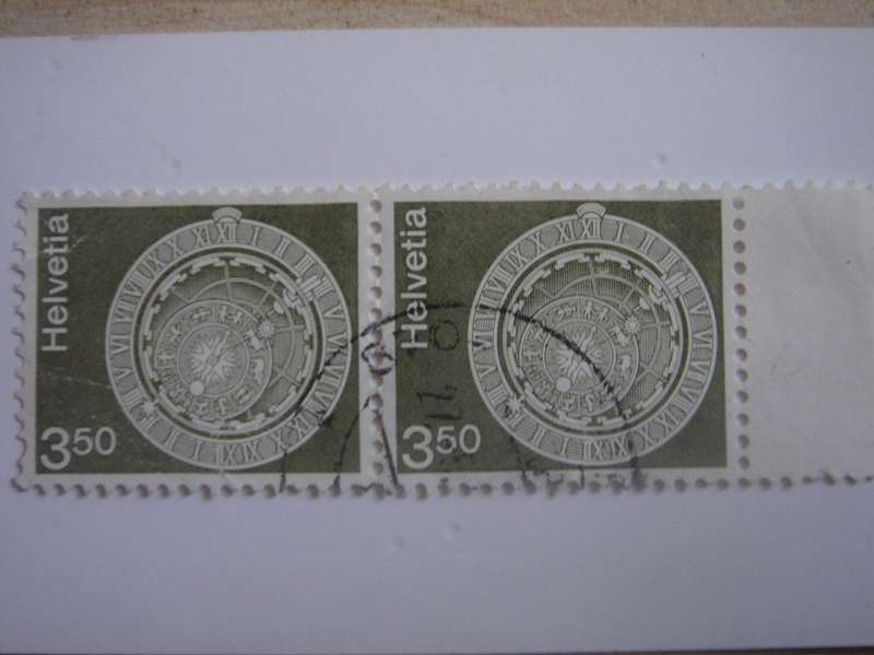 1980 Helvetia - SG866 b horizontal pair used, stamped