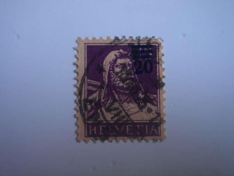 1915 Helvetia - Wilhelm Tell optd SG307a used, stamped