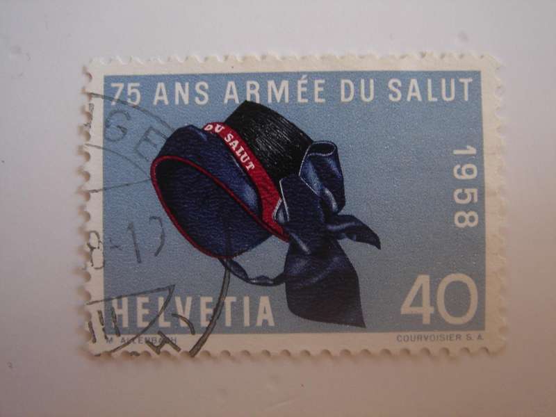 1958 Helvetia - Salvation Army SG590 used, stamped
