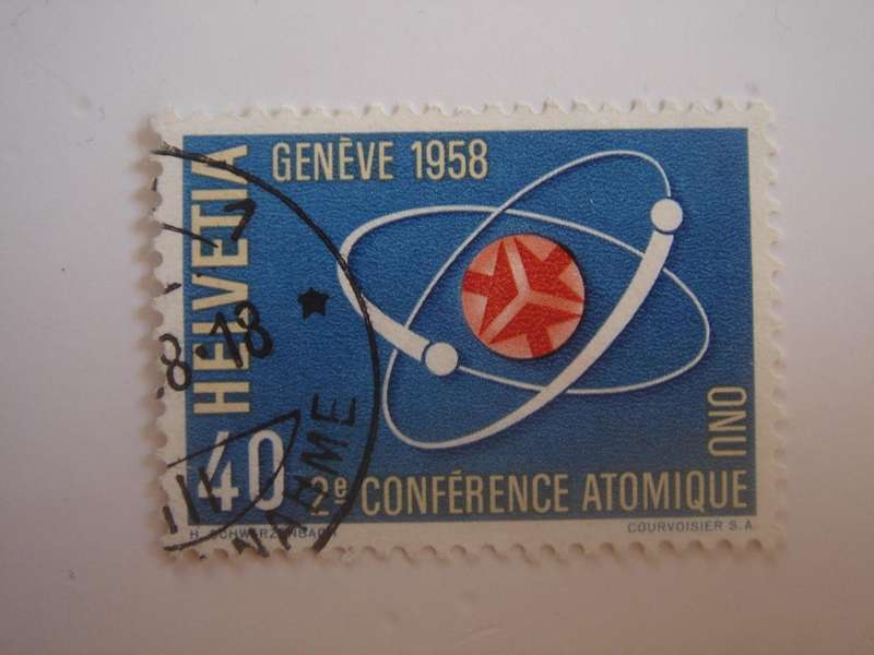 1958 Helvetia - ONU Conference SG 596 used, stamped