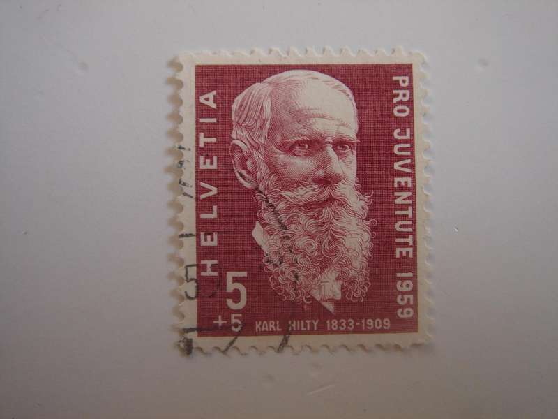 1959 Helvetia - Karl Hilti SG J177 used, stamped