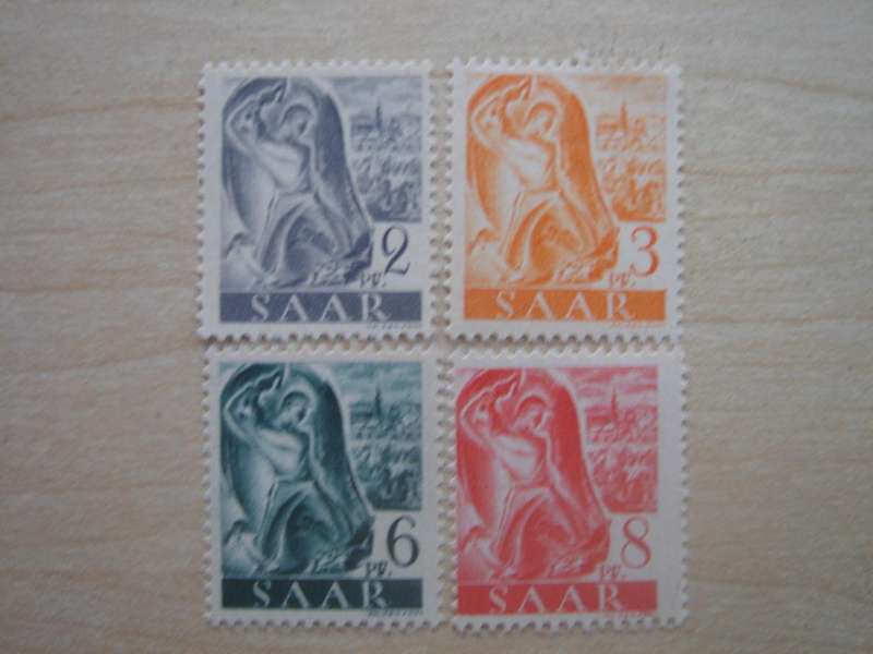 1947 Saarland MiNr 206-209 Z MNH