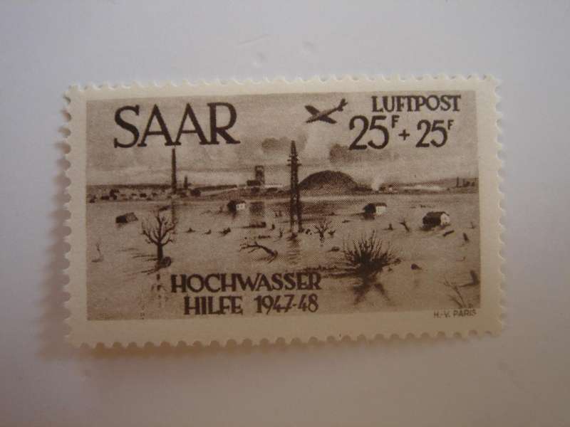 1948 Saarland Flugpostmarke MiNr 259 MNH