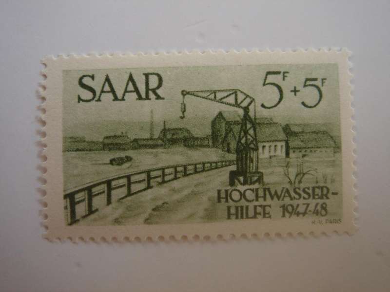 1948 Saarland Hochwasserhilfe MiNr 255 MNH