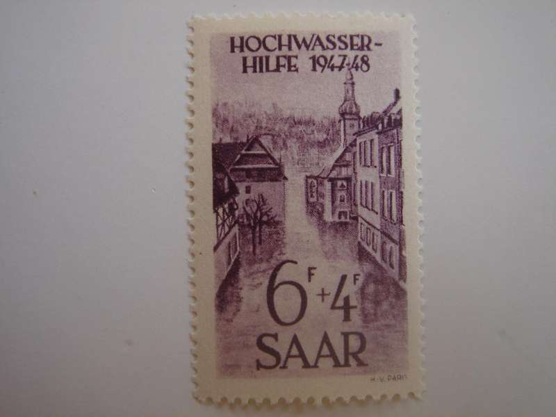 1948 Saarland Hochwasserhilfe MiNr 256 MNH