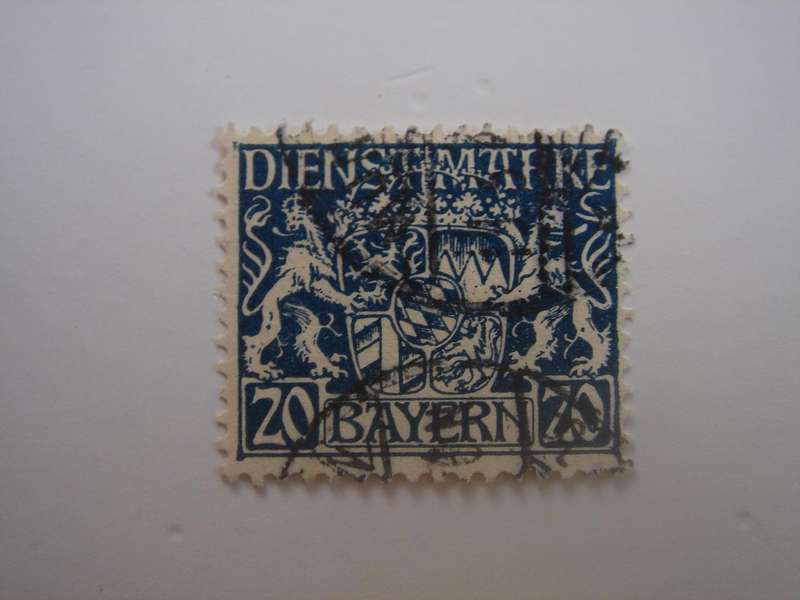 1916 Bayern - Dienstmarke MiNr 20 used, stamped