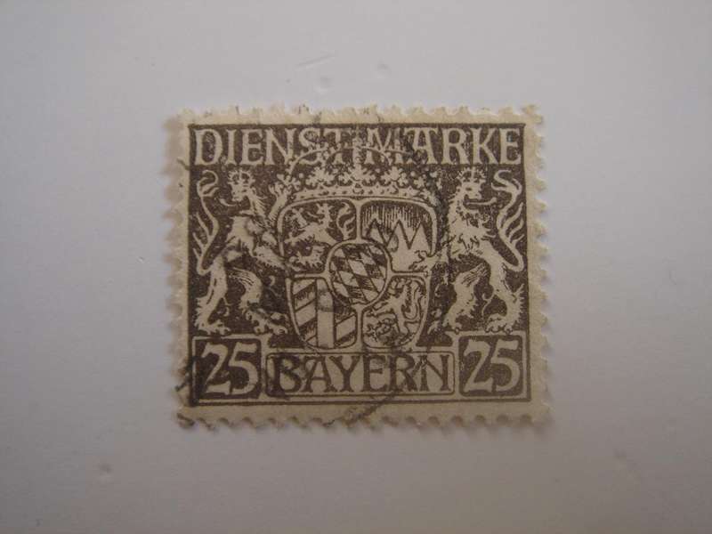 1916 Bayern - Dienstmarke MiNr 21 used, stamped