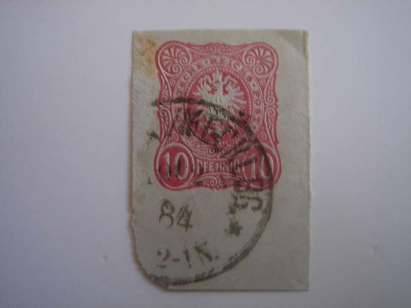 1880 Deutsches Reich MiNr 41 print on letter (cut out), used
